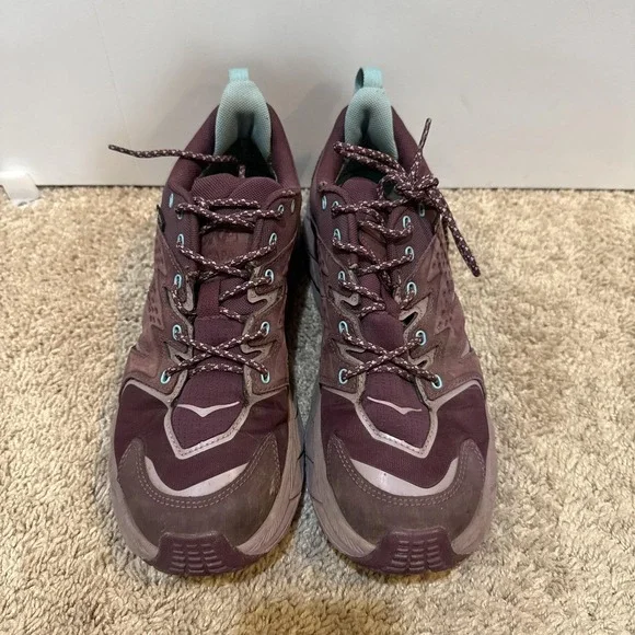 Hoka One One Anacapa Low GTX Shoes Womens Sz 9 Purple Waterproof Hiking Sneakers - Picture 2 of 10